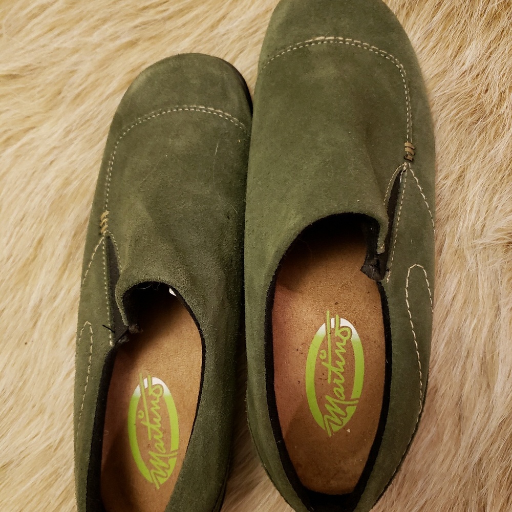 Martino Olive Green Suede Shoes